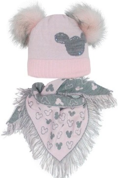 CZAPKA i CHUSTA dla DZIEWCZYNKI r.46-50 cm 1-3L