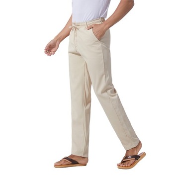 Casualowe Męskie Spodnie Bawełniane z Lnu Szykowne i Wygodne Do Noszenia