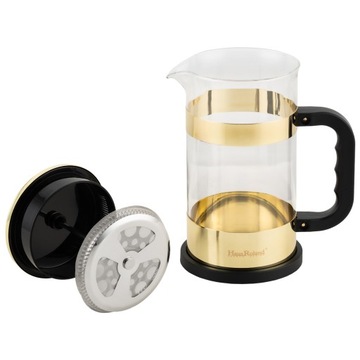 КОФЕ И ЧАЙ 1 Л СТЕКЛЯННЫЙ ЗОЛОТО ЧЕРНЫЙ КУВШИН КОФЕВАРКА 1000 МЛ
