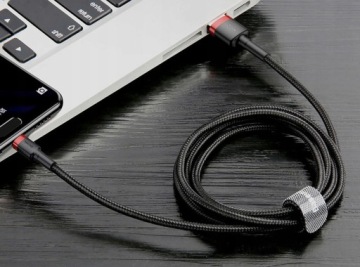 Кабель USB-C QC3.0 3A прочного нейлонового кабеля Baseus Cafule/шнур USB-C QC3.0 3A