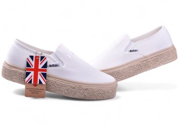 Buty Damskie Lee Cooper Espadryle Wsuwane Trampki białe platforma 2430 r.40