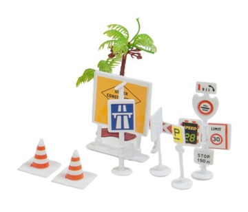 ГРУЗОВИК С ПОЛУПРИЦЕПОМ АВТОМОБИЛЬНЫЙ КРАН СТРОИТЕЛЬНЫЕ ЗНАКИ