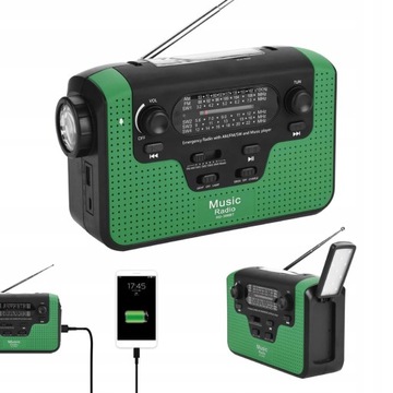 RADIO FM AM KORBA DYNAMO AWARYJNE SOLAR LATARKA