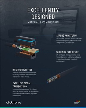 Кабель USB 2.0 A/B, позолоченный, 3 м