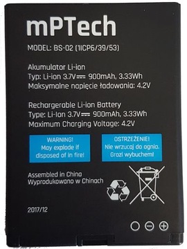 NOWA BATERIA BS-02 MAXCOM MM238 MM238 3G
