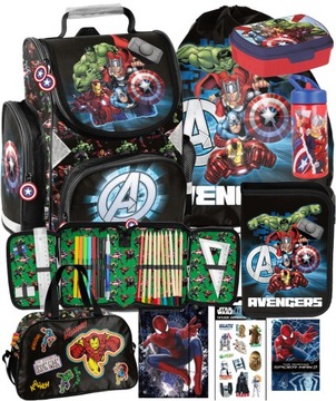 9W1 TORNISTER AVENGERS PIÓRNIK Z WYP WOREK BIDON AVENGERS TORNISTER SZKOLNY