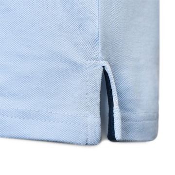 POLO Koszulka Męska BŁĘKITNA Gruba Bawełna COMPLEX Elegancka Pako Jeans