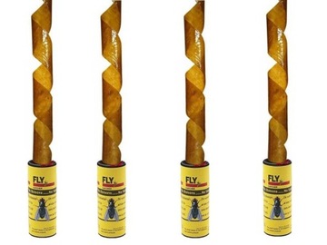 БУМАЖНАЯ МУШКА КЛЕЙНАЯ ЛОВУШКА ДЛЯ НАСЕКОМЫХ ПРОЧНАЯ 4x РУЛОН