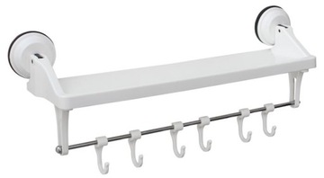 Półka z wieszakami Storage Rack With Hooks White EuroTrail W-wa
