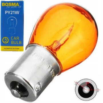BOSMA ŻARÓWKA PY21W 12V 21W BAU15S POMARAŃCZOWA