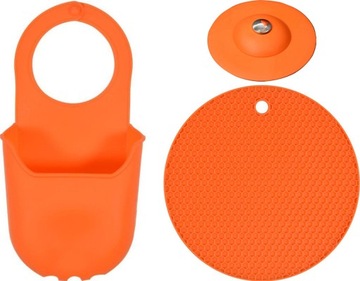 AKCESORIA DO ZLEWU ORGANIZER + PODKŁADKA + KOREK