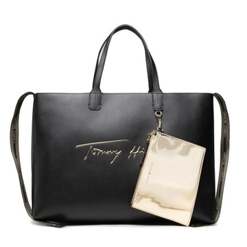 Torebka SHOPERKA TOMMY HILFIGER Iconic Tommy Tote Sign AW0AW10457