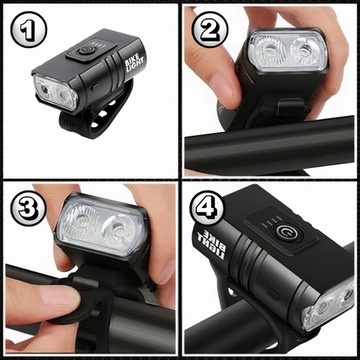 МОЩНЫЙ ВЕЛОСИПЕДНЫЙ ФОНАРЬ ПЕРЕДНЯЯ ЗАДНЯЯ СВЕТОДИОДНАЯ ВОДОЗАЩИТНАЯ АККУМУЛЯТОРНАЯ БАТАРЕЯ USB