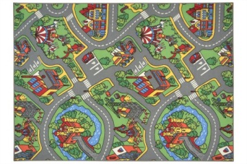 DYWAN DO POKOJU CHŁOPCA DZIECI MIASTO ULICE PLAC BUDOWY O-RALLY 150x200 cm