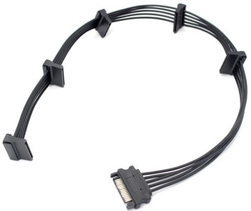 Компьютерный кабель-разветвитель SATA «папа» на 5x SATA «мама», 15 контактов, 50 см