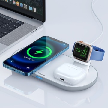 Док-станция Mcdodo 3-в-1 для iPhone, для Airpods, для Watch белая