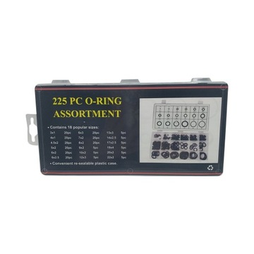 Набор уплотнительных колец NBR, маслостойкие уплотнительные кольца, уплотнительные кольца 18 размера, 225 шт.