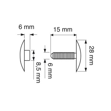 Złączka zaciskana ? 28 mm dł 15 mm Biały 10 szt