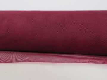 TIUL SZTYWNY krawiecki SIATKA 35 g/m2 Szer. 160 cm BORDO 0,5 m