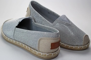 кроссовки GLITTER ESPADRILES SLIPONS СЕРЕБРЯНЫЕ1 год 30