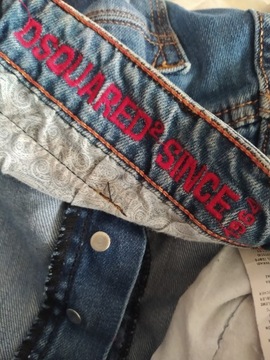 Dsquared2 spodnie jeansy dziury tarcia 33/34