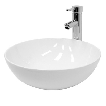 Umywalka biala ceramiczna 400 x 147 mm