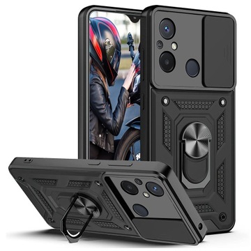Etui do Xiaomi Redmi 12C PANCERNE SLIDE RING CASE + SZKŁO 9H