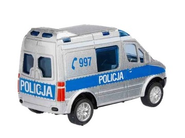 Модель 1:50, Mercedes-Benz Sprinter Mini, ПОЛИЦИЯ, серебристый