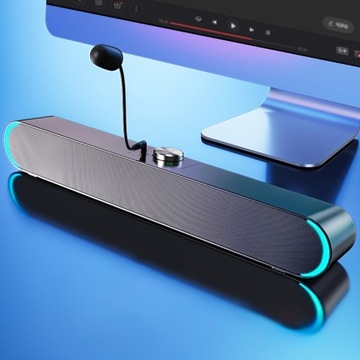 Versatile Desktop Speaker with Microphone - USB Powered, 3.5mm Audio Jack,