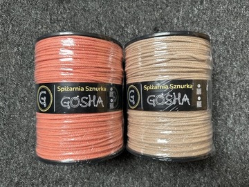 Sznurek bawełna 4mm 400mb szpula GOSHA makrama
