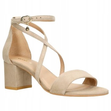 Buty Wojas Sandały damskie skóra beżowe r. 38