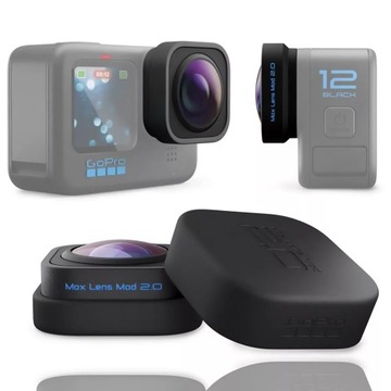 Мод GoPro Max Lens 2.0 для GoPro 12 Черный широкоугольный фильтр для объектива GoPro