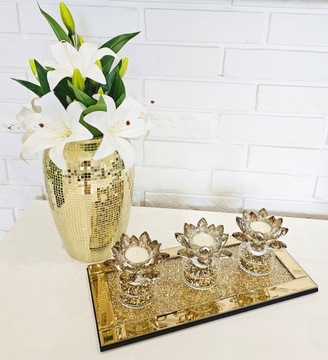 ПОДСВЕЧА-СВЕЧА GLAMOUR CRYSTAL LOTOS LH29302A