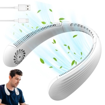 WENTYLATOR NA SZYJĘ COOL AIR MINI WIATRAK BEZŁOPATKOWY KSZTAŁCIE LITERY U