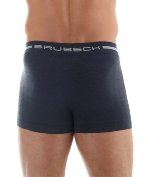 Brubeck Męskie bokserki z wełną merino COMFORT WOOL grafit XL