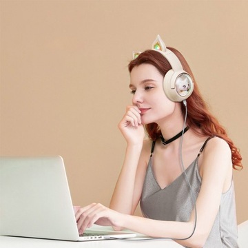 ONIKUMA B5 CAT EARS БЕСПРОВОДНЫЕ ИГРОВЫЕ НАУШНИКИ ON EAR BT 5.2 RGB