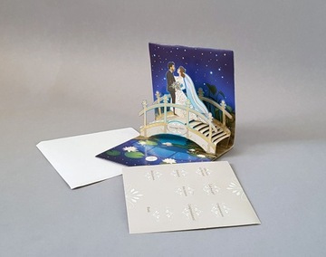 3D свадебная открытка со светом, свадебный подарок