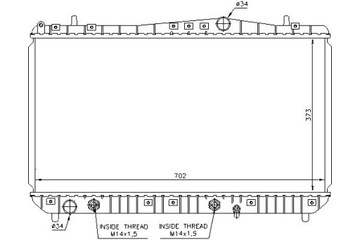 CHLADIČ MOTORU CHEVROLET REZZO DAEWOO TACUMA /