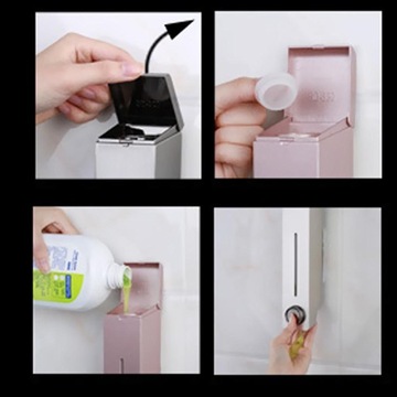 Дозатор жидкого мыла для настенного монтажа.