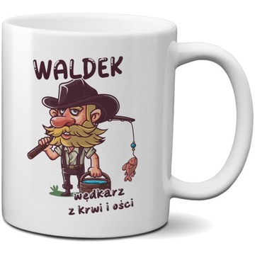KUBEK Z NADRUKIEM I IMIENIEM PREZENT DLA WĘDKARZA
