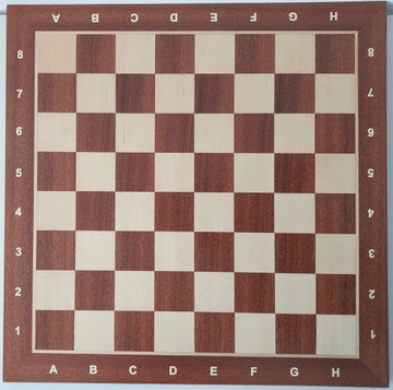 Deska szachowa Staunton 5 drewniana 48x48cm Węgiel