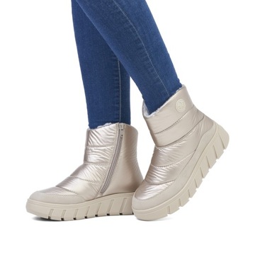 Женские зимние ботинки RIEKER Утепленные зимние ботинки Y3552-31 Beige Trappers 38