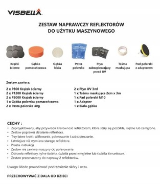 ПОЛИРОВАЛЬНЫЙ НАБОР ДЛЯ РЕМОНТ ЛАМП