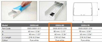 Белый установочный лоток 80мм х 2Мб
