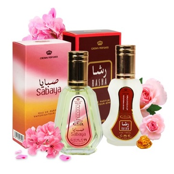 ZESTAW 2x WODA PERFUMOWANA ARABSKA EDP RASHA 35 ML & SABAYA 5 ML AL REHAB