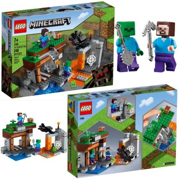 KLOCKI LEGO MAINCRAFT OPUSZCZONA KOPALNIA ZOMBIE PREZENT DLA 7,8,9 LATKA