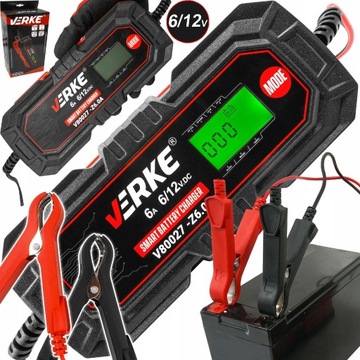 PROSTOWNIK ŁADOWARKA DO AKUMULATORA LCD 6V 12V 6A