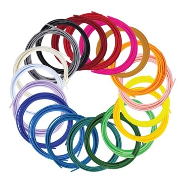 Filament PLA 1,75mm, 20x 3m dla 3Doodler Flow, FLOW-FILLS