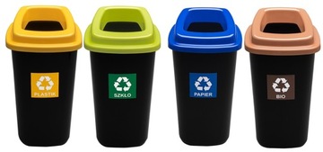 SET 4x45L контейнер для сортировки мусора + мешки