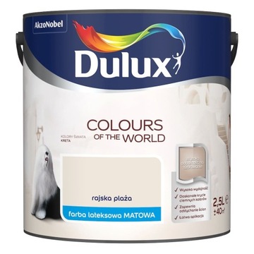 Dulux Kolory Świata Farba Rajska Plaża Matowa 2,5L